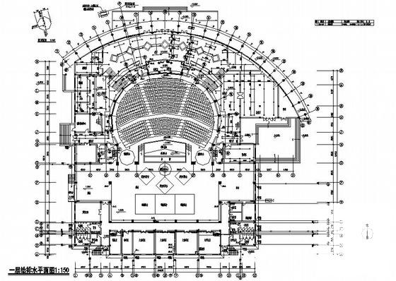剧场给排水CAD图纸 - 1
