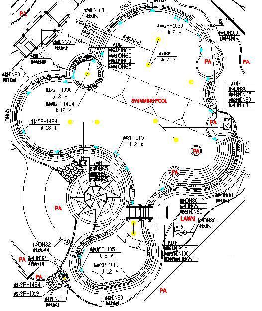 海湾水景、泳池水处理工程方案对比图纸cad - 1