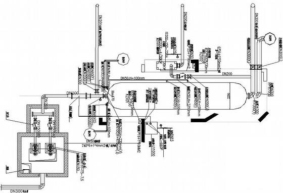 珠江净水处理工程图纸cad剖面图 - 1
