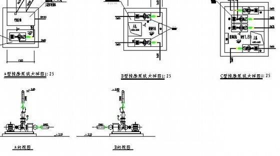 按摩泵坑大样图纸、按摩水泵图纸cad - 1