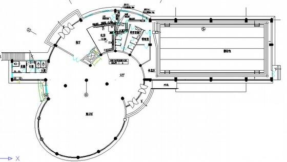 会所游泳池大样图cad平面图 - 1