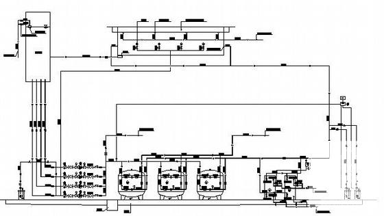 学校游泳池水处理系统工艺流程图纸cad - 1