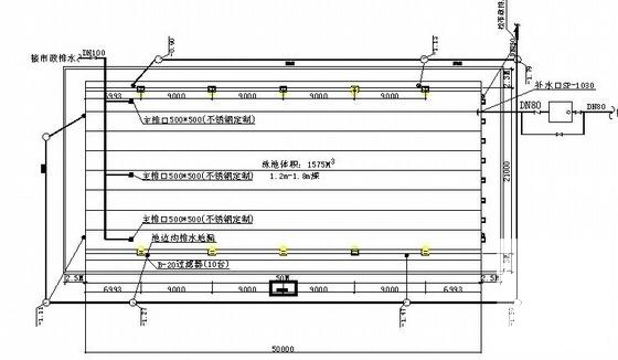 池一体化设备方案设计图纸cad平面布置图及系统图 - 1