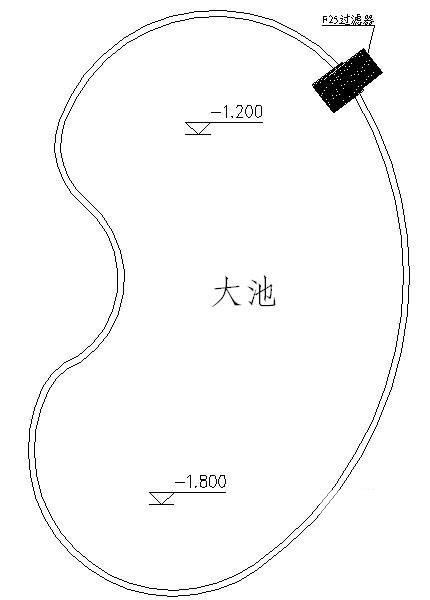 戴思乐泳池设备安装图纸举例cad平面布置图 - 1