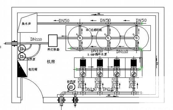 游泳池布置总大样图cad - 1