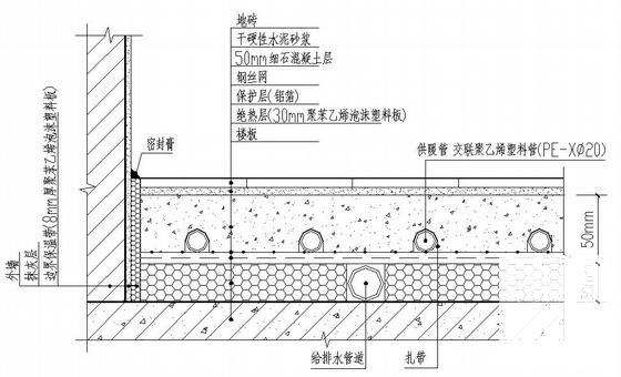 5层住宅水暖CAD施工大样图（首层为车库） - 4