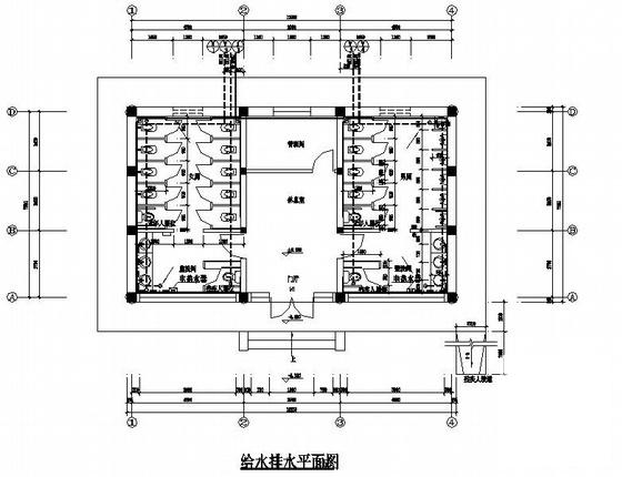 厕所给排水图纸cad - 1