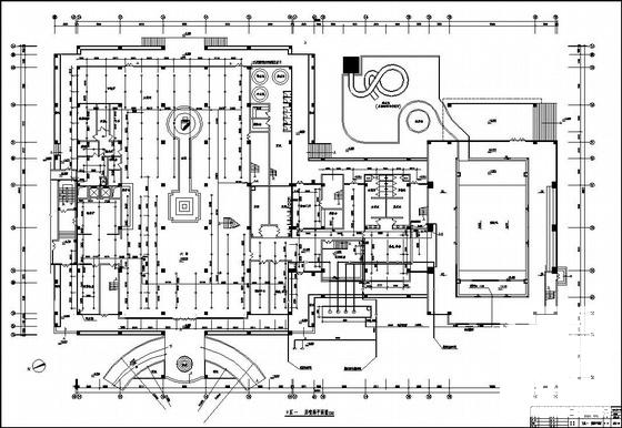 四星级宾馆给排水消防竣工图纸cad平面图 - 1