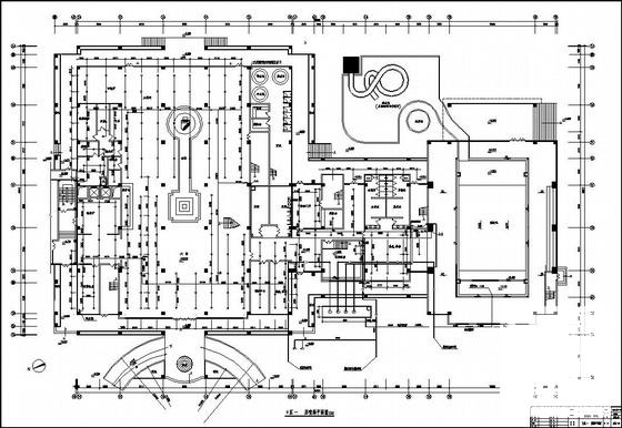 四星级宾馆给排水消防竣工图纸cad平面图 - 1