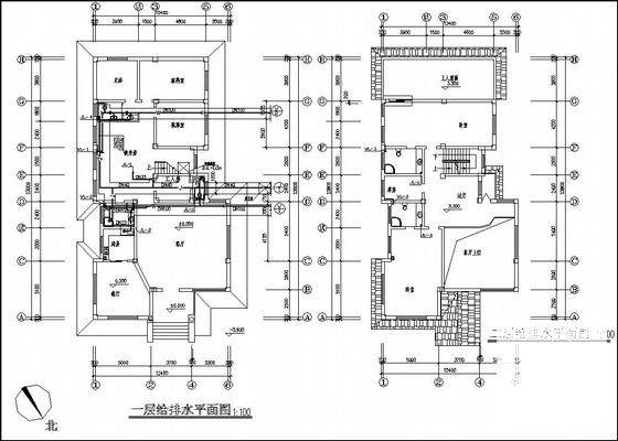 3层别墅给排水暖通图纸cad - 1