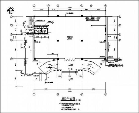 5层小学教学楼给排水施工图纸cad - 1