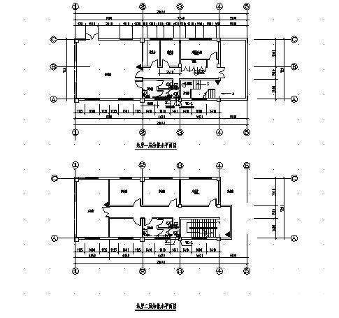 2层加油站给排水施工图纸cad - 1