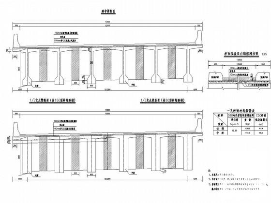 装配式预应力混凝土连续T梁桥通用cad图纸设计 - 1