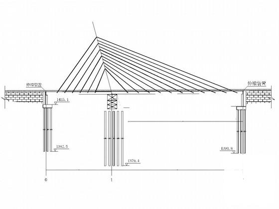 独塔组合梁斜拉桥设计图 - 1