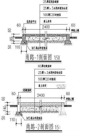 甬路剖面图 - 1