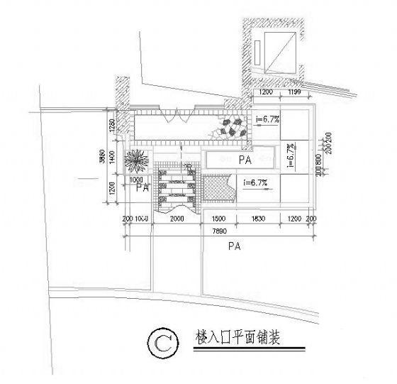 小区入口铺装图 - 1