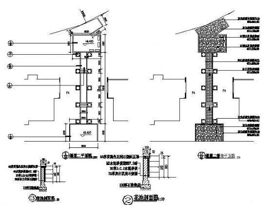 花坛和小区人行通道施工图纸cad - 2