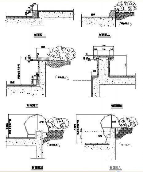 景石类挡土墙详图纸cad - 1