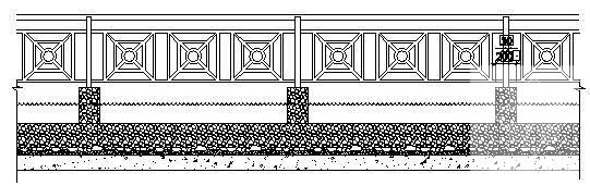 桥栏杆详图纸cad平面图及立面图 - 1