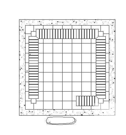 春苑滴翠亭施工图纸cad立面图,平面图 - 3