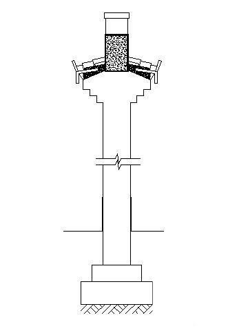 古建景墙施工图纸cad节点详图 - 2