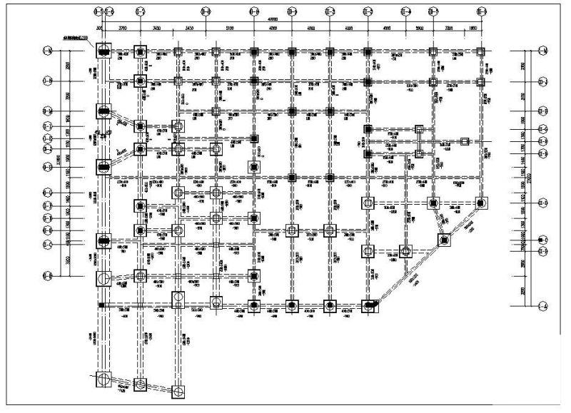 综合楼基础详图纸cad平面图 - 3