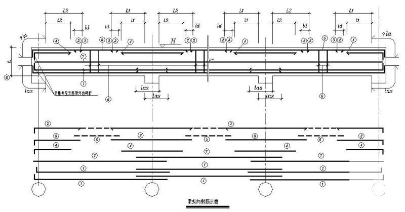 非框架梁平法构造详图纸cad - 1