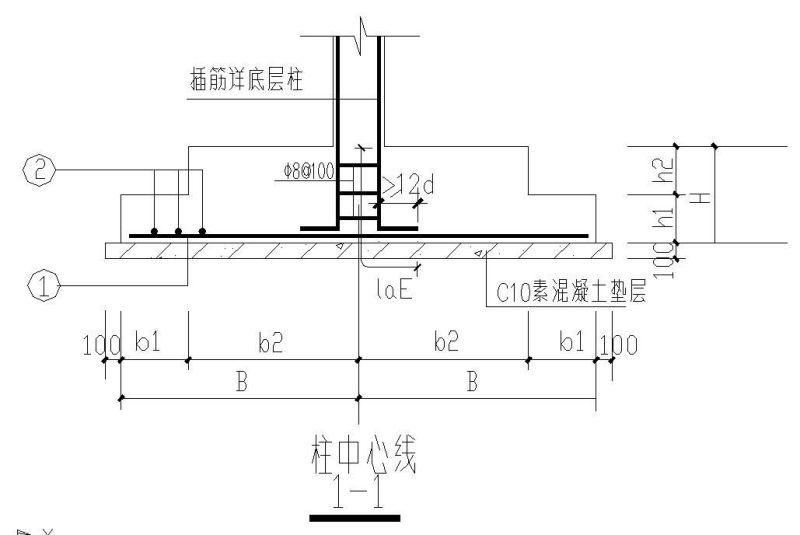 C25独立基础节点构造详图纸cad - 1