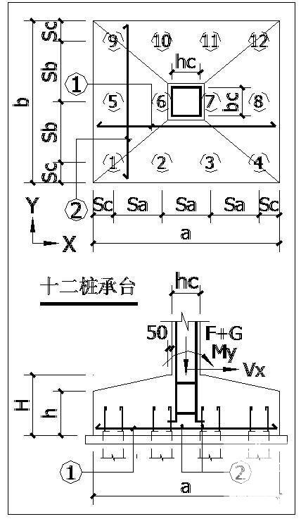 各种承台配筋桩基础节点构造详图纸cad - 2