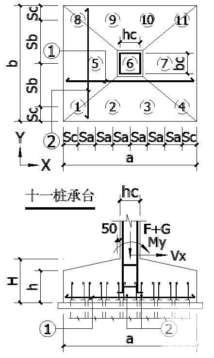 十一桩承台构造图 - 1