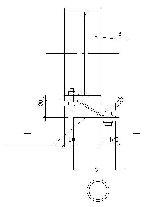 梁柱弹簧板连接节点构造详图纸cad - 1