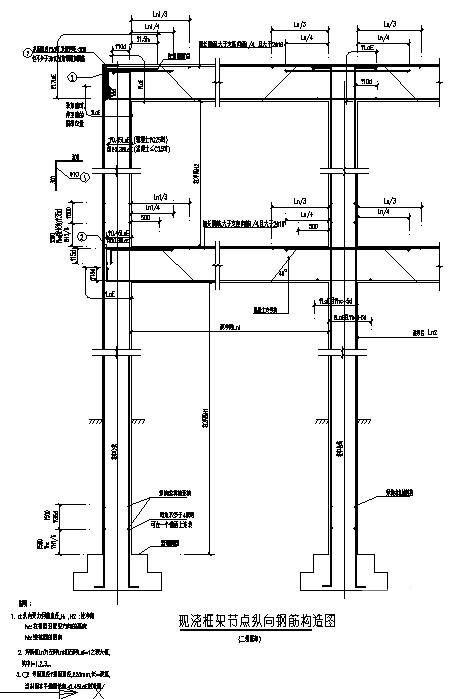 现浇框架钢筋节点图 - 1