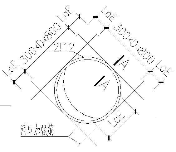 混凝土墙洞口加强大样节点构造详图cad(3个节点) - 2