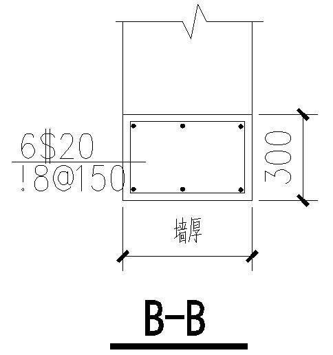 混凝土墙洞口加强大样节点构造详图纸cad - 1