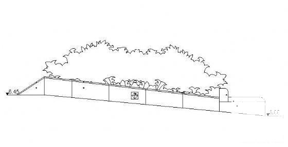 花坛中残疾人坡道做法cad - 1