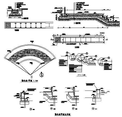 扇形叠水施工图 - 2