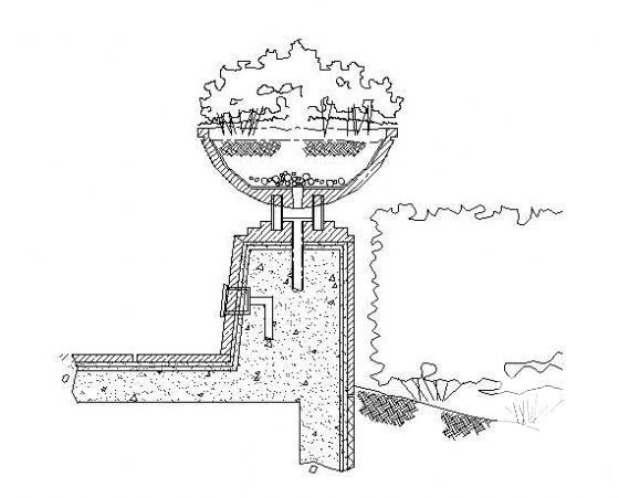 景观花钵详图纸cad平面及剖面图 - 1