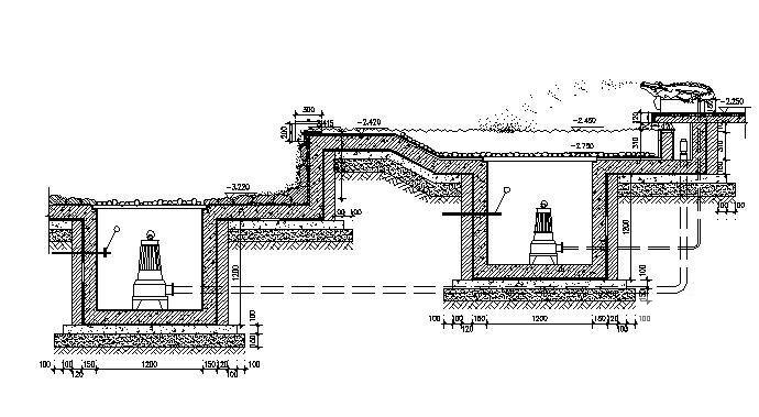 平台跌水剖面详图纸cad - 1