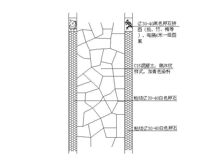 散步道做法大样图纸cad平面图 - 1