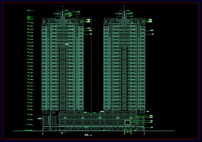 高层商住楼建筑设计 - 1