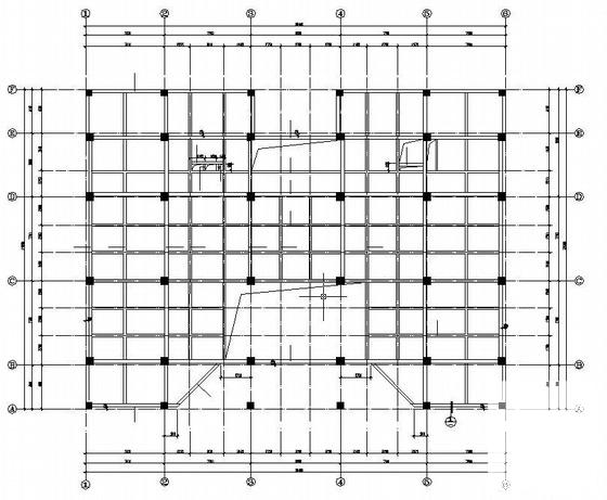 一份8层框架结构办公楼结构CAD施工图纸