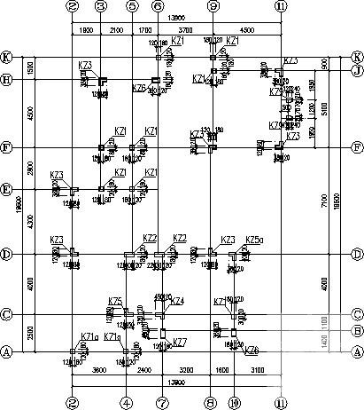 框架柱布置 - 3