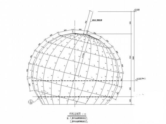 球形网架结构施工图 - 1