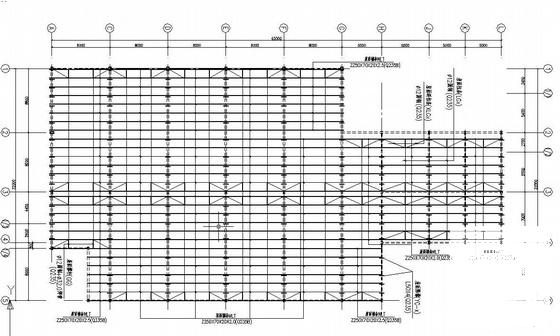 汽车展厅4S店钢框架结构CAD施工图纸(平面布置图)