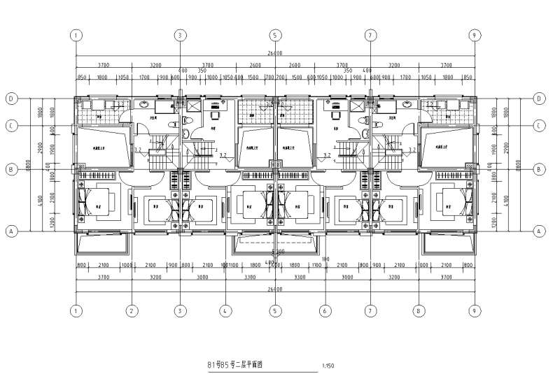 上海院子140+130㎡联排别墅户型图设计 (3)