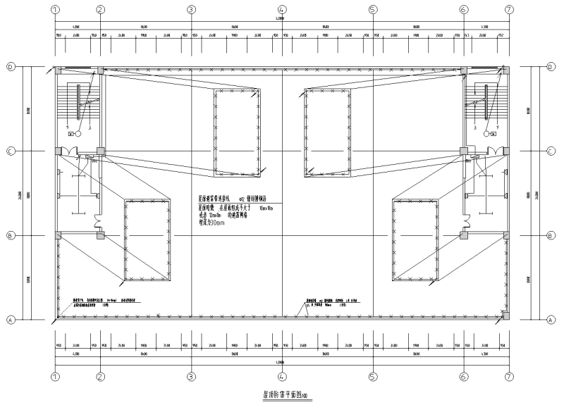 屋顶防雷平面图