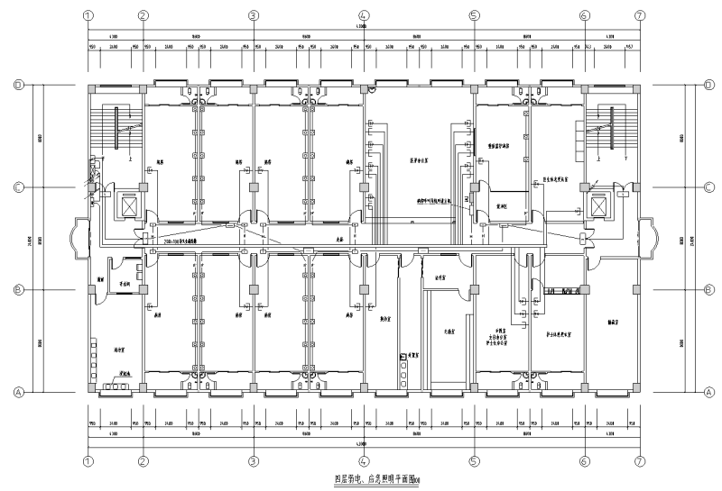 弱电及应急照明平面图
