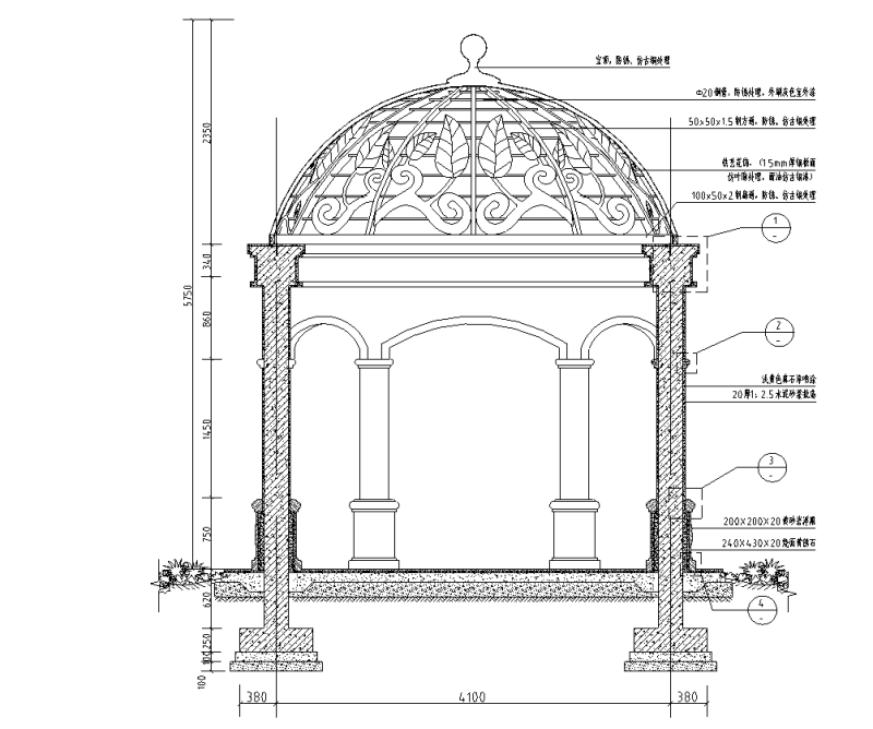 欧式风格生态景观亭详图设计 (2)