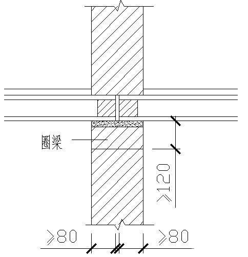 墙上搁置钢筋混凝土板大样详图纸cad - 1