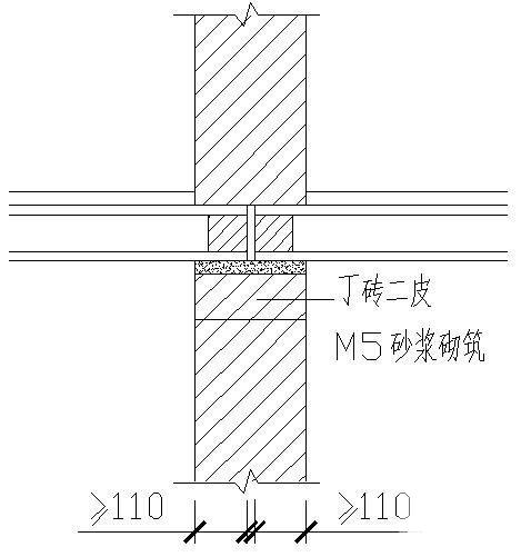 墙上搁置钢筋混凝土板大样节点构造详图纸cad - 1